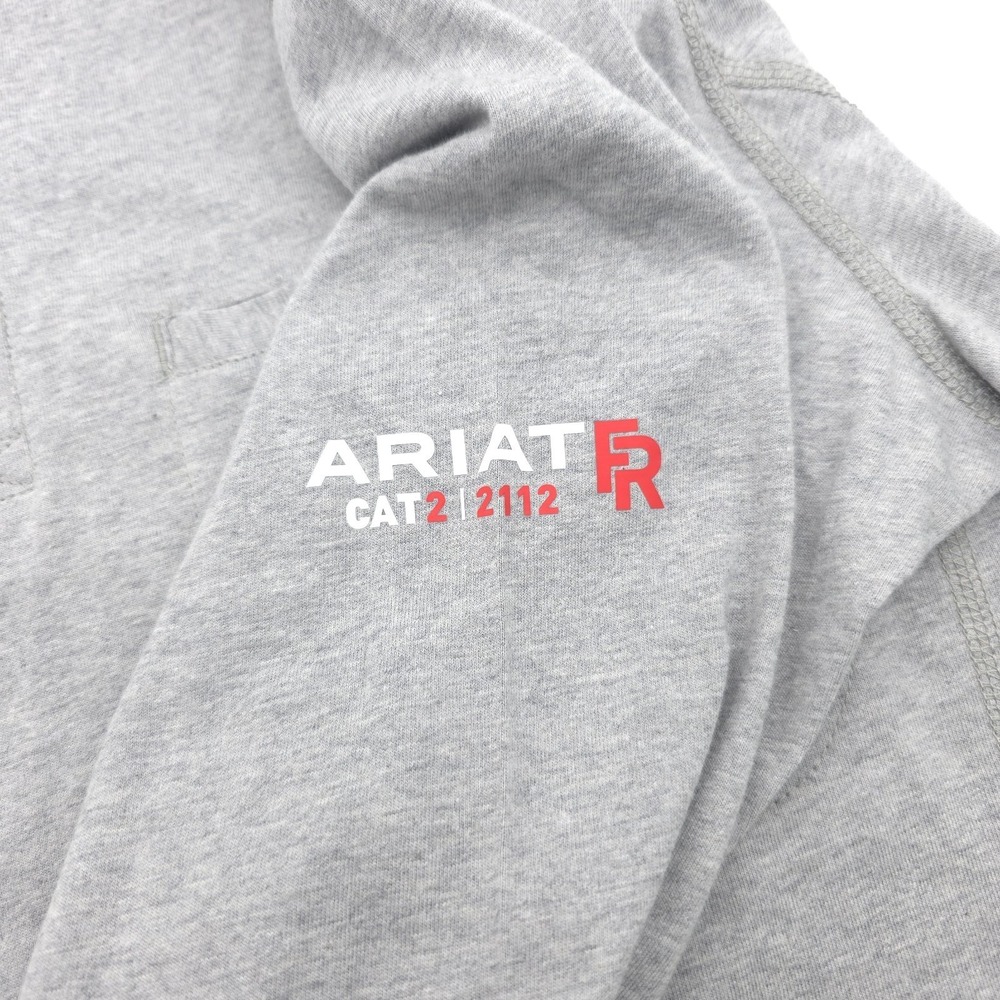 Ariat Men Gray Henley Large FR Work Crew Long Sleeve T-Shirt CAT2 2212 Perdido - Picture 11 of 16